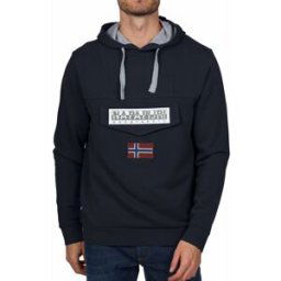 Sweatshirt à capuche Napapijri Burgee Bleu M Homme