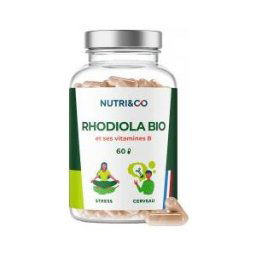Nutri&Co Rhodiola Stress et Cerveau Bio 60 Gélules - Pot 60 gélules