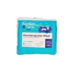 Stentil Konfian & Cerin Rectangular Pad Couche Droite Traversable 20 x 60 cm 20 Unités - Paquet 20 couches