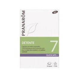 Pranarôm Oléocaps+ 7 Détente Capsules d'Huiles Essentielles Bio 30 Capsules - Boîte 30 Capsules