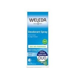Weleda Duo Déodorant Spray Sauge - 2 X 100 ml - Lot 2 x 100 ml