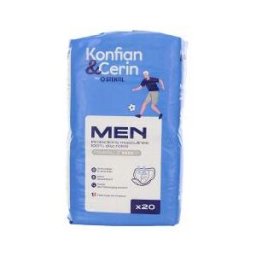 Stentil Konfian & Cerin Men Niveau 2 Protections Masculines Discrètes 20 Unités - Sachet 20 protections