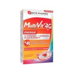 Forté Pharma Multivit 4 g Énergie - 20 Comprimés - Boîte 30 Comprimés Bicouches