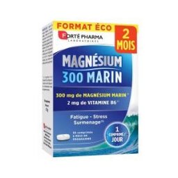 Forté Pharma Magnésium 300 Marin - 56 Comprimés - Format 2 Mois - Boîte 56 comprimés