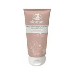 Aloesol Créme Réparatrice à l'Aloe Vera Visage, Corps et Mains Bio 150 ml - Tube 150 ml