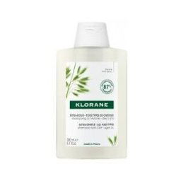 Klorane Avoine Shampoing Extra-Doux au Lait d'Avoine - Usage Fréquent - Tous Types de Cheveux Dès 3 Ans 200 ml - Flacon 200 ml