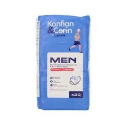 Stentil Konfian & Cerin Men Niveau 3 Protections Masculines Discrètes 20 Unités - Sachet 20 protections