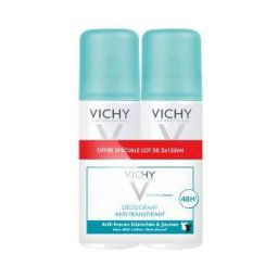 Vichy Déodorant Anti Transpirant Anti Trace Aérosol 48H Lot de 2 X 125 ml - Lot 2 x 125 ml