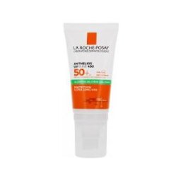 La Roche-Posay Anthelios Crème Solaire en Gel-Crème Anti-Brillance Visage Spf50+ Avec Parfum 50 ml - Tube 50 ml