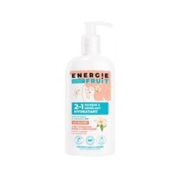 Energie Fruit Énergie Fruit Masque 2 en 1 Sans Silicone - Cheveux Abîmes - Monoï et Huile de Macadamia Bio - Flacon-Pompe 300 ml
