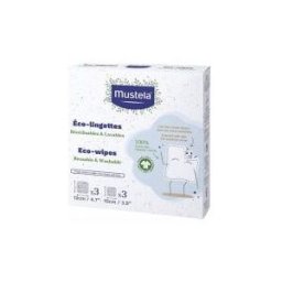 Mustela Recharge Eco Lingettes 100% Coton Bio (6 Lingettes) 52 g - Boîte 6 lingettes