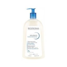 Bioderma Atoderm Crème de Douche Lavante Hydratante Visage et Corps 1000 ml - Flacon-Pompe 1 Litre