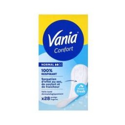 Vania Confort Protège-Slips Normal Fresh 28 Protège-Lingeries - Boîte 28 Protège-Slips