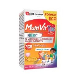 Forté Pharma Multivit Kids Défenses 60 Comprimés à Croquer - Boîte 60 comprimés à croquer