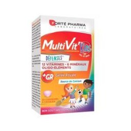 Forté Pharma Multivit Kids - 20 Comprimés à Croquer - Boîte 30 comprimés à croquer