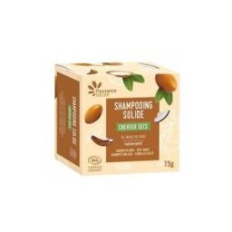 Fleurance Nature Shampoing Solide Cheveux Secs Huile de Coco Bio 75 g - Pain 75 g