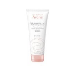 Avène Eau Thermale - Les Essentiels - Fluide Démaquillant 3En1 Sans Rinçage - Visage Yeux et Lèvres 200 ml - Tube 200 ml