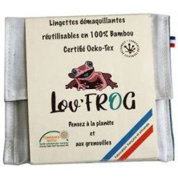 Lov'Frog Lingettes Démaquillantes Réutilisables Bambou 4 Unités