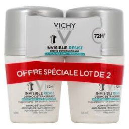Vichy Déodorant Roll-On 72H Invisible Resist 2x50ml