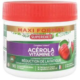 Superdiet Super Diet Maxi Pot Acerola Vitamine C 90 comprimés sécables à croquer