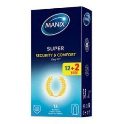 Manix Super Sécurité et Confort Préservatifs Easy Fit 12+2uts