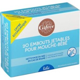 Gifrer 20 Embouts Jetables Pour Mouche-Bébé