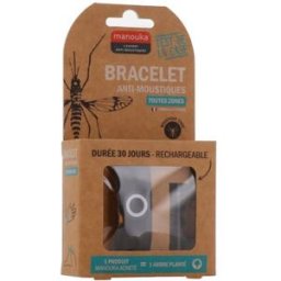 Manouka Bracelet Anti Moustiques Adulte Noir 1ut