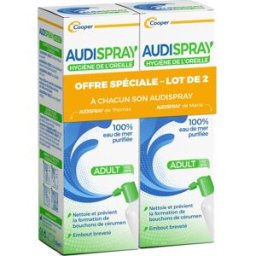 Audispray Adulte Spray Hygiène De L'Oreille 2x50ml