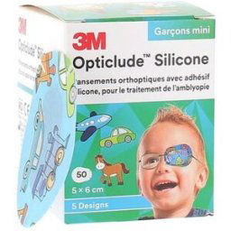 3M Opticlude Boy Pans Orthopt Silic Mini 50uts