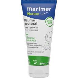 Marimer Nature Baume Pectoral Bébé et Enfants Bio 50ml