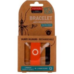Manouka Bracelet Anti Moustiques Adulte Orange 1ut