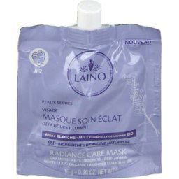 LAINO Masque soin clatl'argile blanche Sahet de 16 grammes