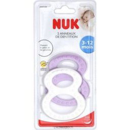 Nuk Set Anneau Dentition Souple Rigid 3-12m 2uts