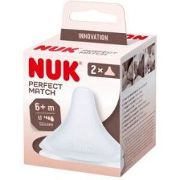 Nuk Perfect Match Tétine Silicone Anticolique Flow Control 2uts