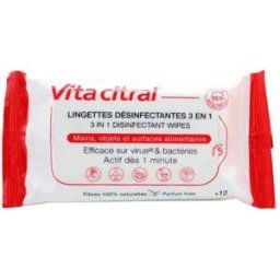 Vita Citral Toallitas Desinfectantes 3 En 1 12uds