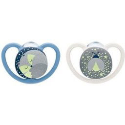 Nuk Pacifier Space Night 0-6M 2uts