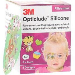 3M Opticlude Girl Pans Orthopt Silic Mini 50uts