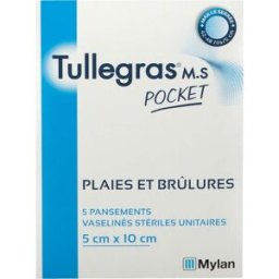 Mylan Tullegras M.S Pocket Boite De 5 Pansements De 5 Cm X 10 Cm