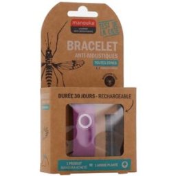 Manouka Bracelet Anti Moustiques Adulte Mauve 1ut
