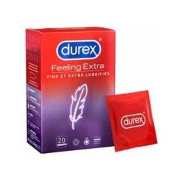 Durex Préservatifs Fins et Extra Lubrifiés 20uts
