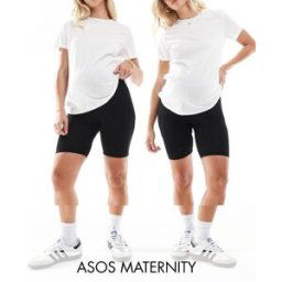 Asos Maternity ASOS DESIGN Maternity - Lot de 2 shorts legging basiques - Noir Noir 34 female