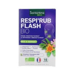 Santarome Bio - Respi'Rub Action Flash - Contre Les Coups de Froid 15 Comprimés - Boîte 15 comprimés