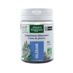 Nutriveggies Valériane Bio Complément Alimentaire 40 gélules - Pot 40 gélules