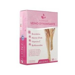 H.d.n.c Formule Veino Dynamisante - Bromélaïne - Marron d'Inde - Bioflavonoïdes - 30 Comprimés - Boîte 30 comprimés