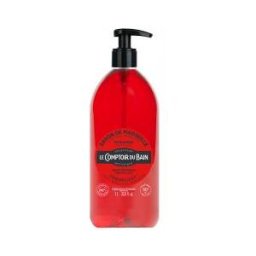 Le Comptoir du Bain Savon de Marseille Coquelicot Extra Doux 1 l - Flacon-Pompe 1 Litre