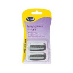 Scholl Rouleaux de Remplacement 2en1 Exfoliant & Lissant Pour Râpe Électrique X2 - Boîte 2 rouleaux