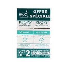 RoC Keops Déodorant Roll-On 48H 2 x 30 ml - Lot 2 x 30 ml