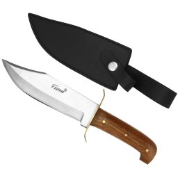 Poignard couteau bowie 27,5cm LEOPARD bois et laiton