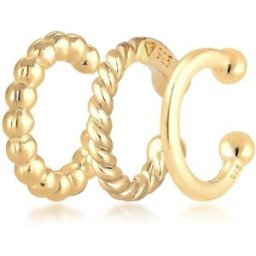 Elli - Lot de bijoux d'oreilles minimalistes gÃ©omÃ©triques en argent massif 925 - DorÃ© DorÃ© One Size female