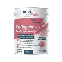 Nuviline Beauty Collagène Marin Acide Hyaluronique 45 Doses 280 g - Pot 280 g